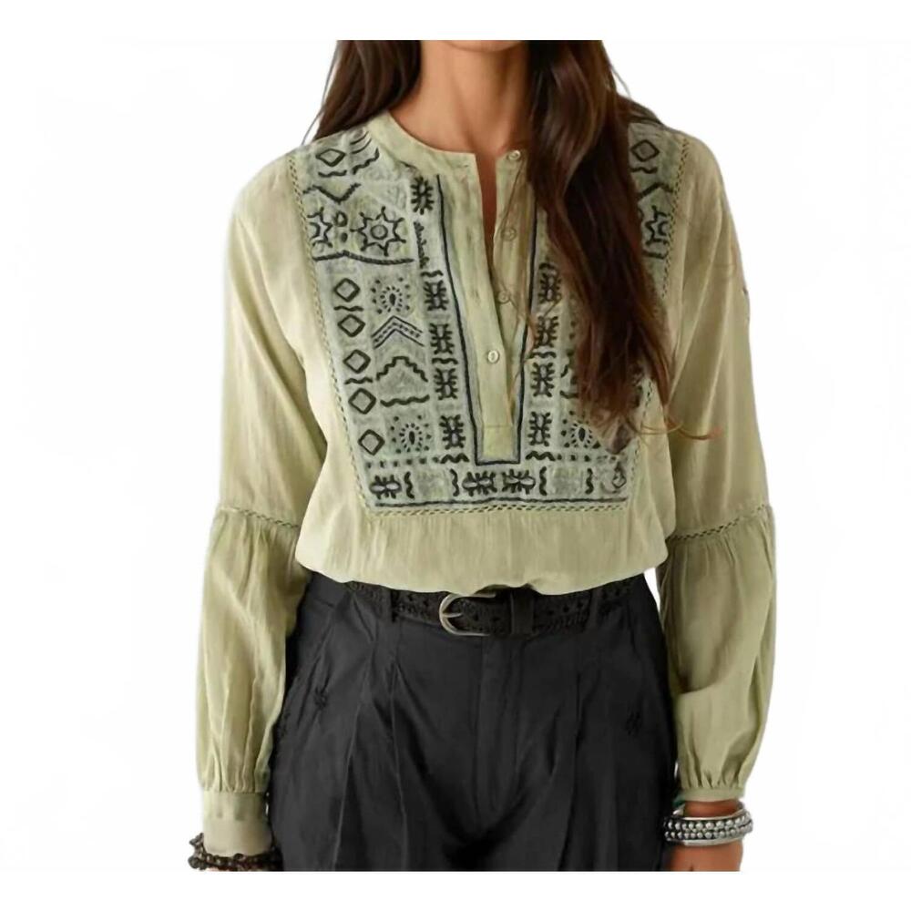 NEW MAISON HOTEL shanti blouse in al green